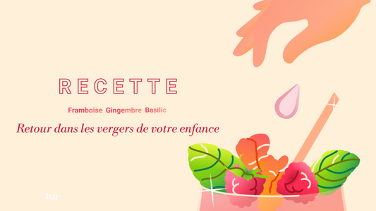 Notre recette Framboise, Gingembre et Basilic