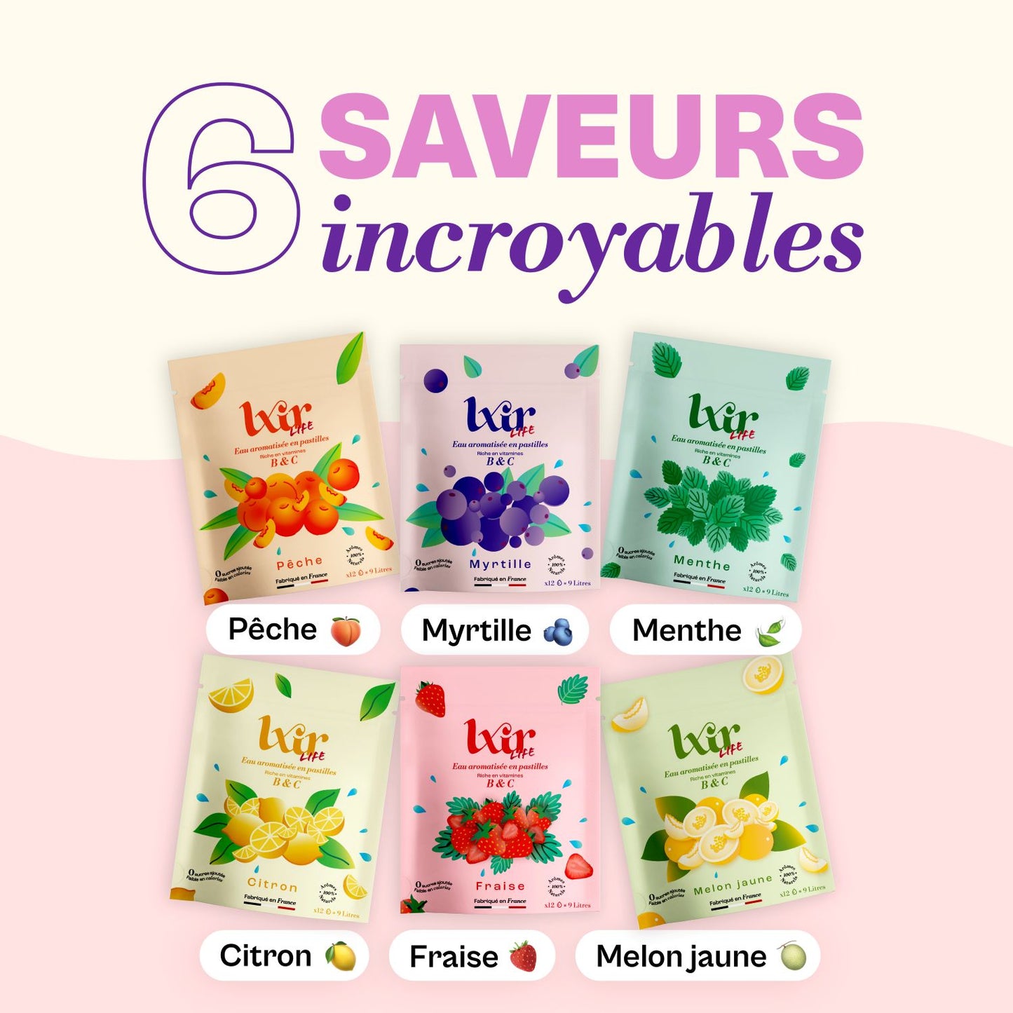 Les pastilles vitaminées sans sucres LXIR