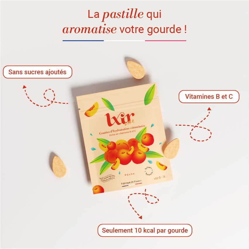 pastille pour aromatiser son eau de sa gourde