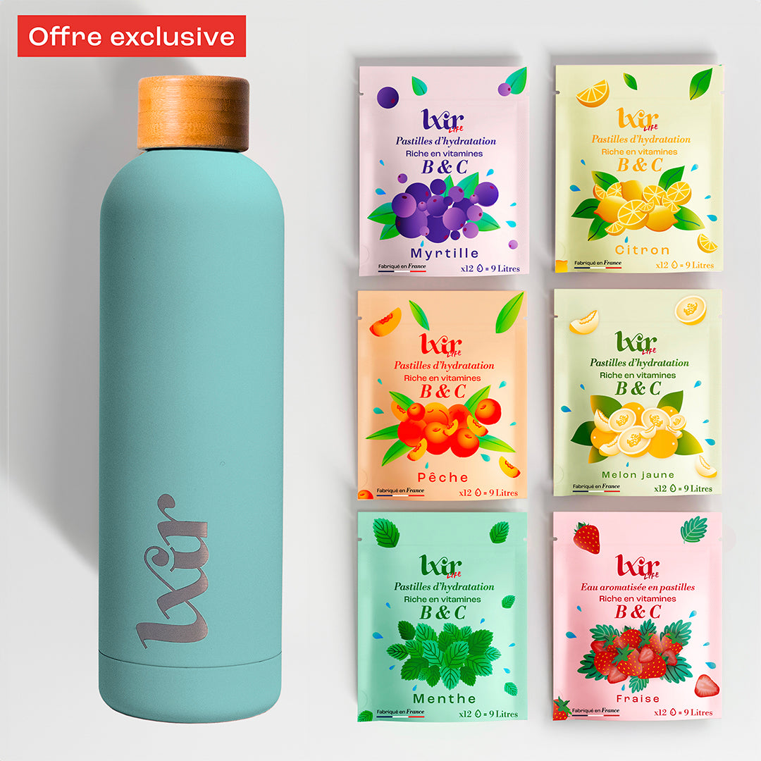 Coffret découverte : 6 sachets + 1 gourde