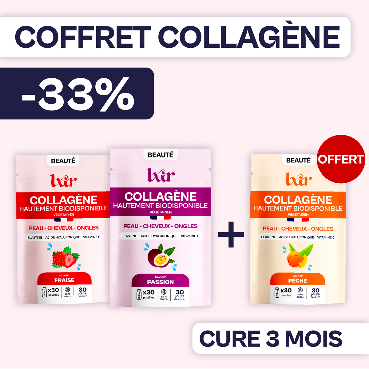 Coffret découverte collagène - 2 mois + 1 offert