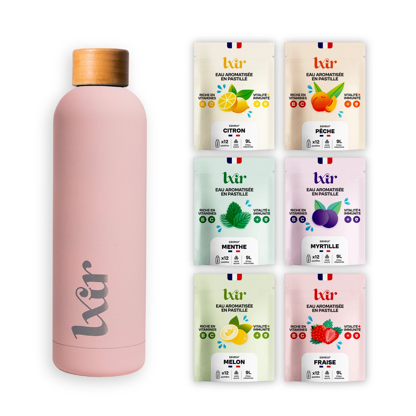 Coffret découverte : 6 sachets + 1 gourde offerte