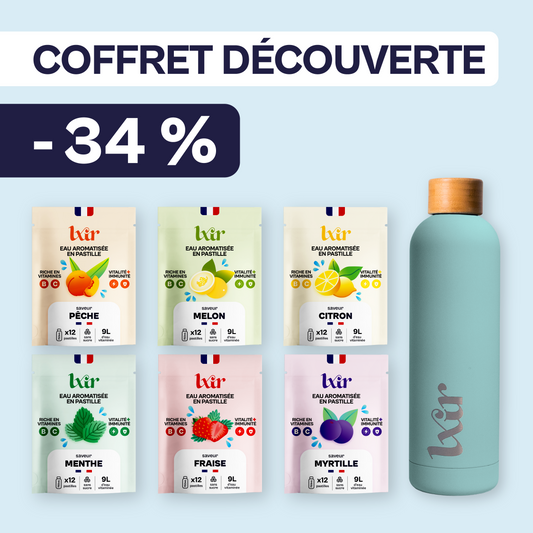 Coffret découverte : 6 sachets + 1 gourde offerte