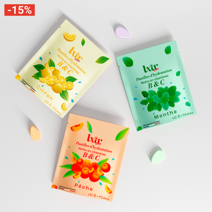 Coffret 3 sachets LXIR : Peche + Menthe + Citron