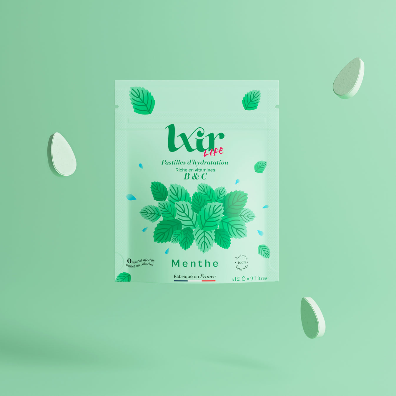 LXIR Life - Pastille eau vitaminée naturelle à la menthe – LXIR Drink