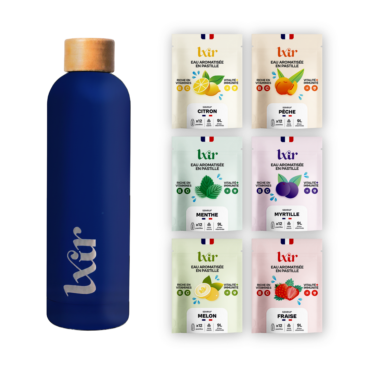 Coffret découverte : 6 sachets + 1 gourde offerte