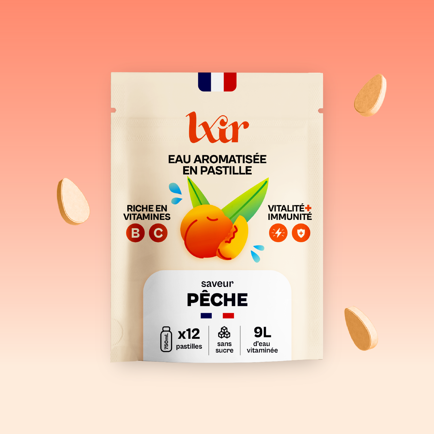 Sachet de 12 LXIR Life Pêche