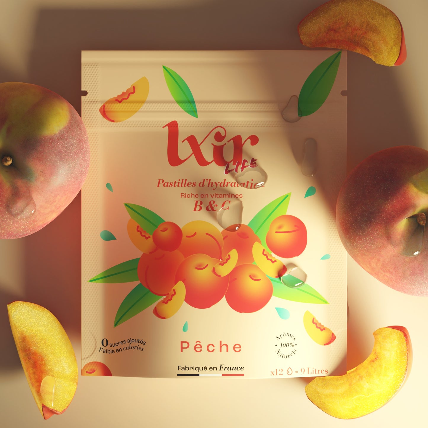 Sachet de 12 LXIR Life Pêche